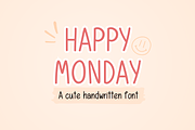 Happy Monday Cute Handwritten Font, a Handwritten Font by Lalava Studio (Thumbnail 1 of 7)