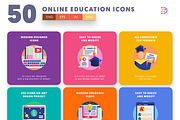 50 Online Education Icons, an Outline Icon by Dighital (Thumbnail 6 of 10)