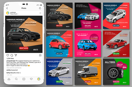 Instagram Posts Car Template