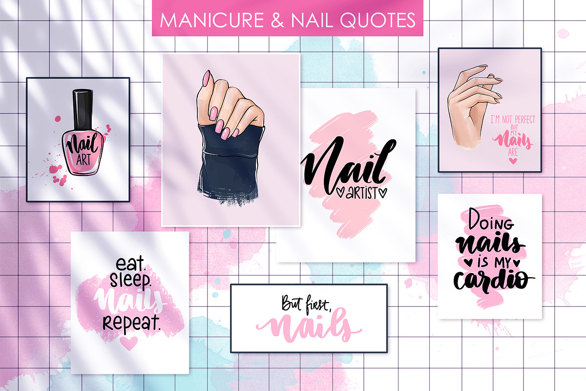Manicure, hands, nails., an Illustration by Yana Lesiuk (Photo 1 of 6)