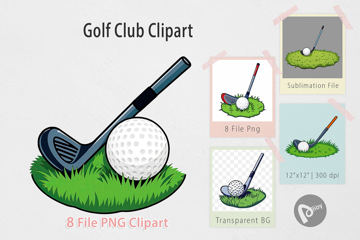 Golf Club Clipart, a Graphic by Artnoy (Photo 1 of 5)