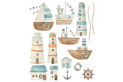 Watercolor Marine Collection, an Object Illustration by Natikka Art (Thumbnail 3 of 7)
