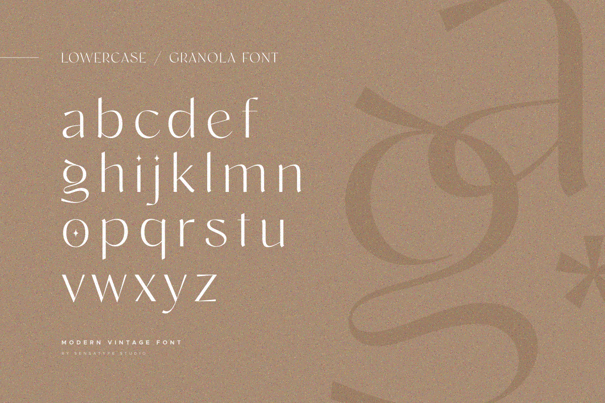 granola - unique modern vintage font, a Sans Serif Font by Sensatype (Photo 4 of 17)