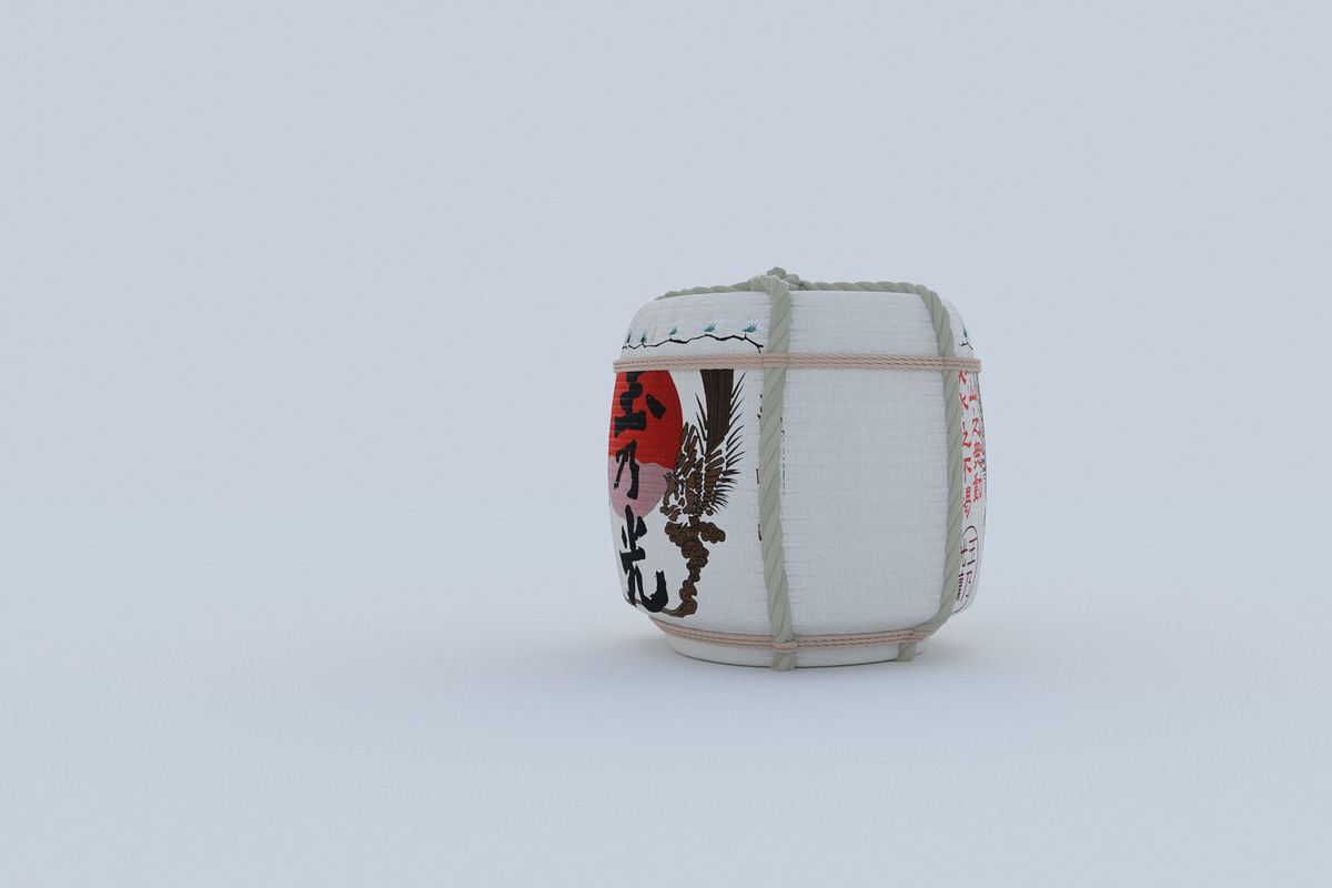 Japanese Sake Barrels, a Food & Drink 3D Model by 3DTreatment (Photo 18 of 24)