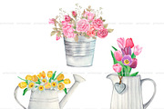 Watercolor flower vases clipart, an Illustration by ArtfulStudio (Thumbnail 10 of 10)