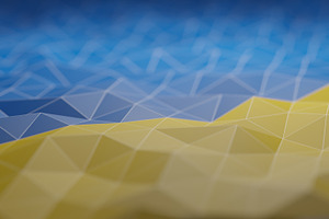 Ukrainian Flag Colors Triangle Texture Background