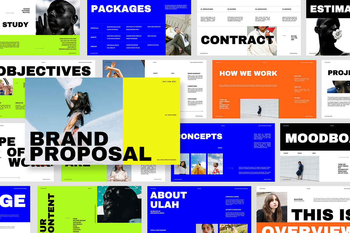 Ulah : Lifestyle Brand Google Slides, a Presentation Template by Punkl Camp (Photo 1 of 15)