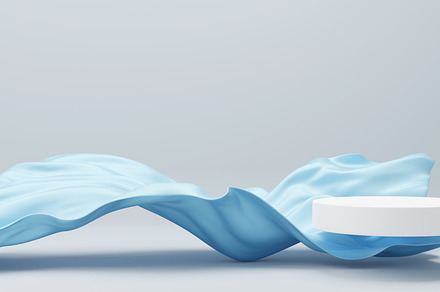 Product display with fabric