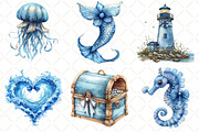 Coquettish Summer Blue Coastal Clipa, an Illustration by Black Bird Studio (Thumbnail 4 of 5)