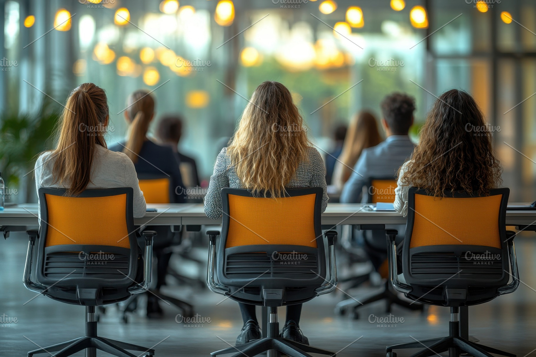 Group of professionals attending a b, a Photo by Tanuart