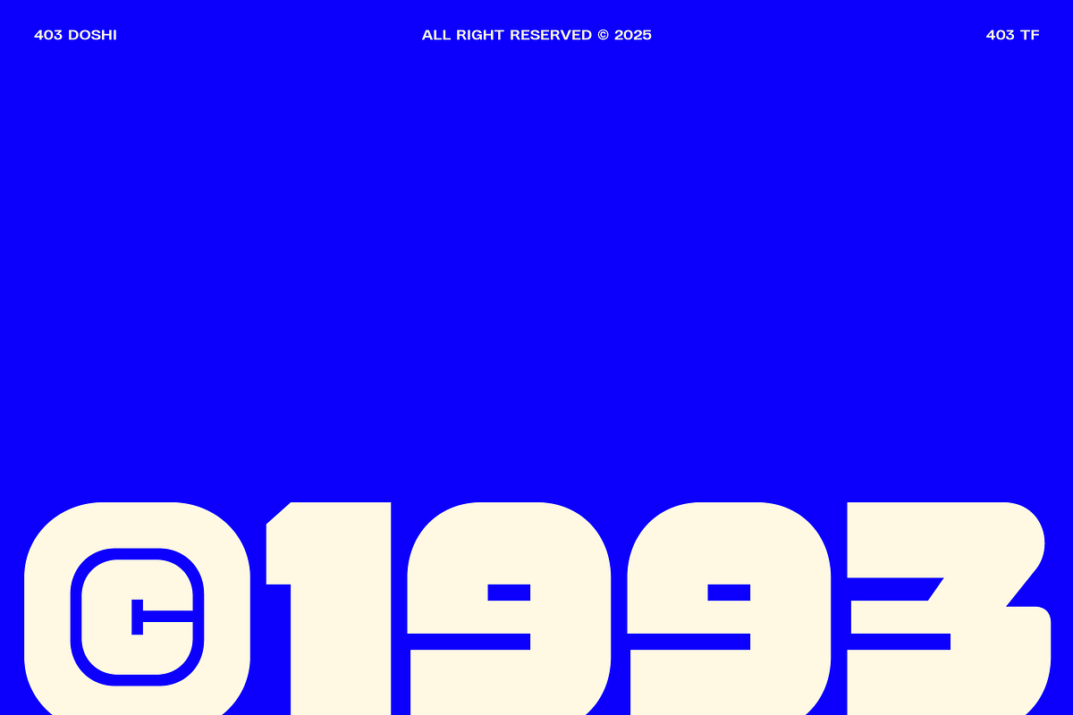 403 Doshi, a Sans Serif Font by 403 Type Foundry (Photo 2 of 15)