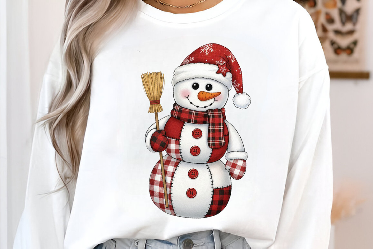 Patchwork Snowman Png Christmas Png, an Illustration by SinaCreation (Photo 5 of 7)