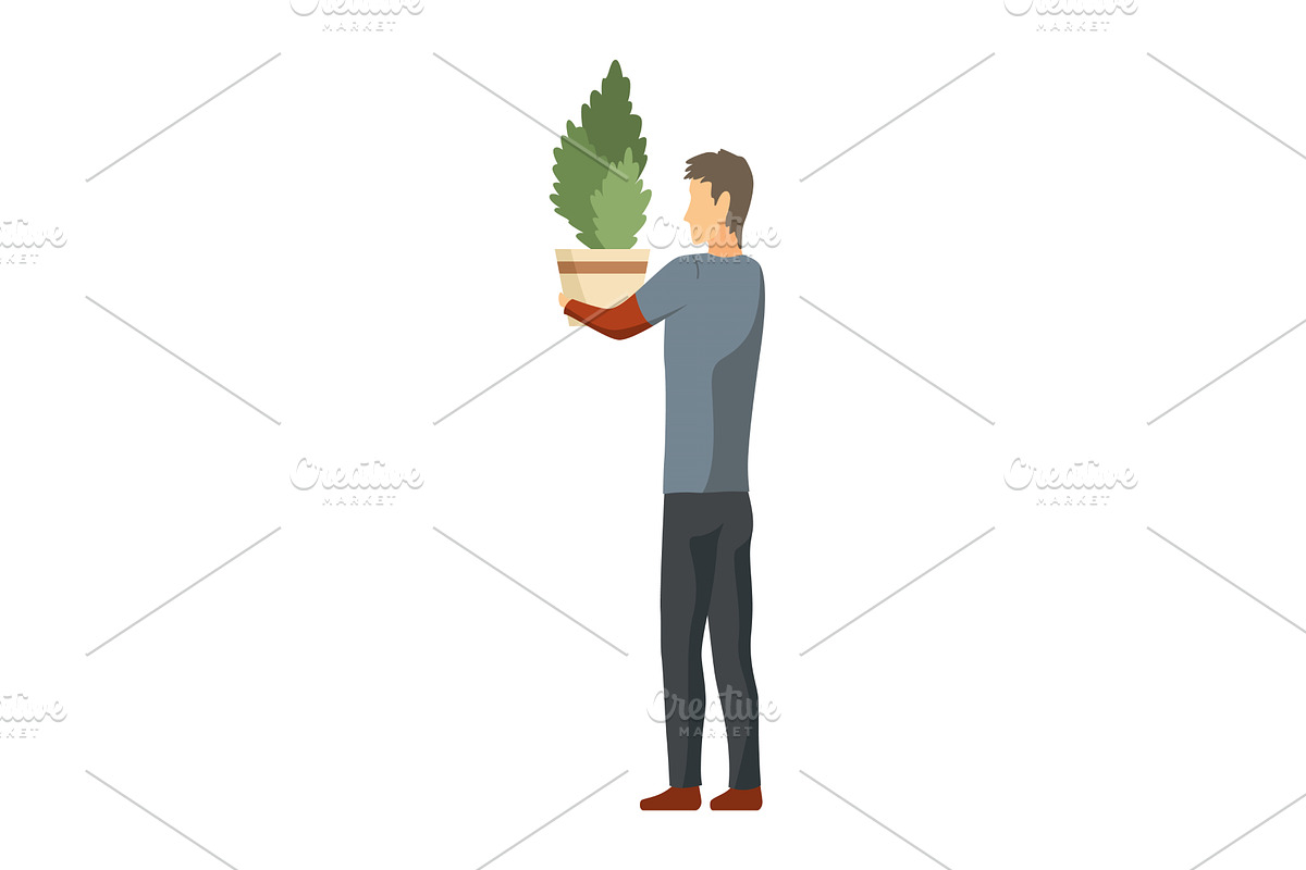Moving house service. Mover or, an Object Illustration by Things for designers