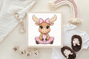 Cute Valentine Moose PNG Sublimation, an Illustration by CraftArtStudio (Thumbnail 4 of 4)