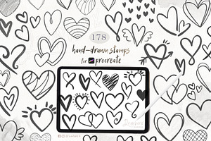 178 Heart Stamp Brushes Procreate001