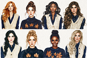 Copper & Cashmere Fall Clipart, an Illustration by NadiaTheronArt (Thumbnail 4 of 5)