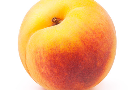 Fresh yellow peach isolated on white stock photo containing peach and whole