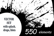 Big vector set of painted blots, a Texture Graphic by Valentain_Jevee (Thumbnail 1 of 31)