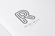 Minimal Line Initial Letter R Logo, an Education Illustration by Woo Graphics (Thumbnail 2 of 2)