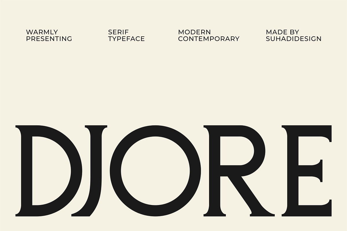 Djore - Serif Typeface Minimal Font, a Serif Font by suhadidesign (Photo 1 of 10)