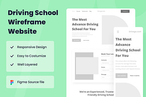 Driving School Wireframe Website