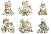Cozy Cottagecore Winter Animal Clipa, an Illustration by DreamCafeArt (Thumbnail 3 of 6)