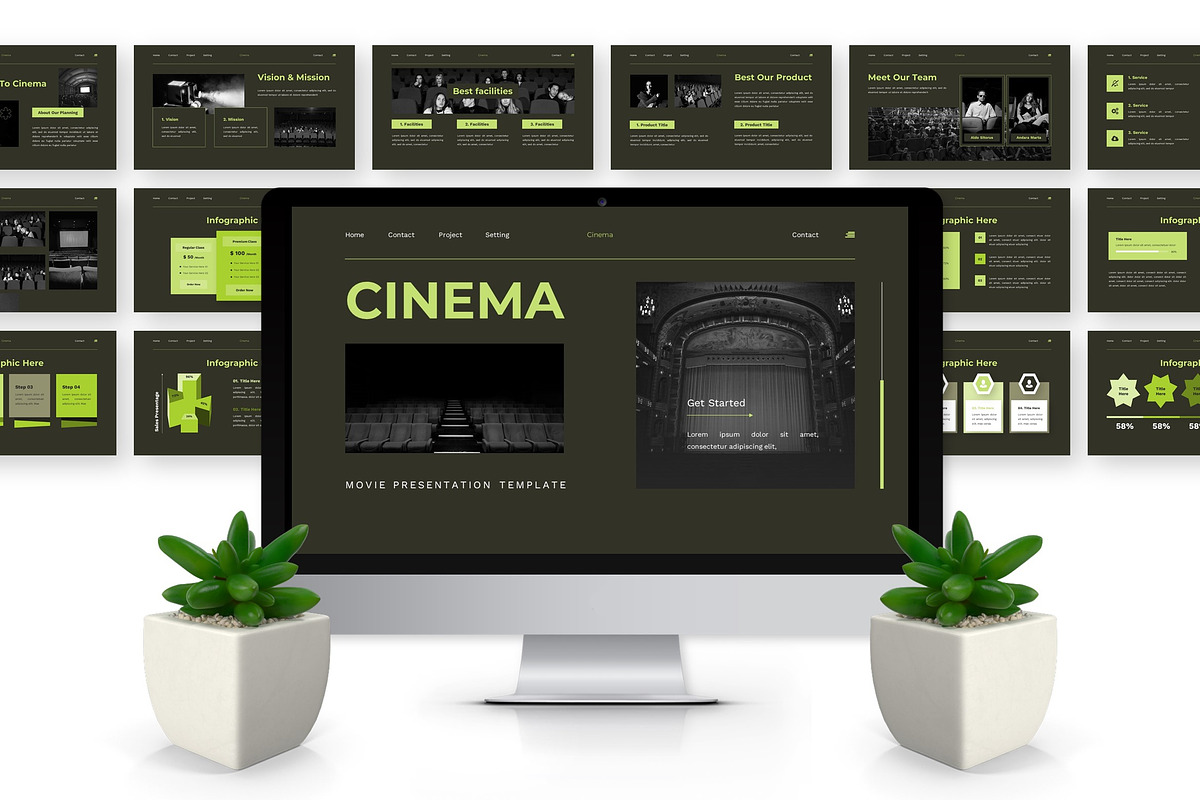 Cinema - Movie Google Slide, a Presentation Template by Deepslide Studio (Photo 4 of 6)