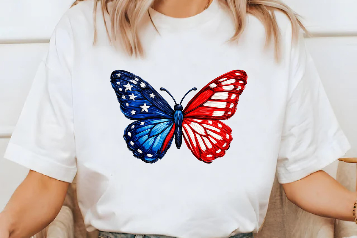 Patriotic American Flag Butterfly Pn, an Illustration by Designworld (Photo 4 of 5)