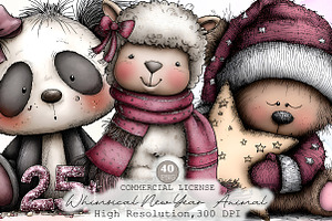 Whimsical New Year Animal Party Clip, an Illustration by Sublimation Artist