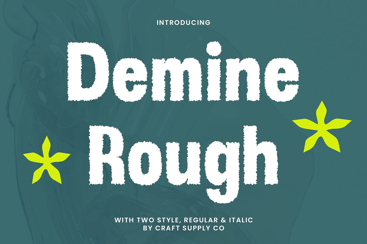 Demine Rough, a Sans Serif Font by Craft Supply Co. (Photo 1 of 8)
