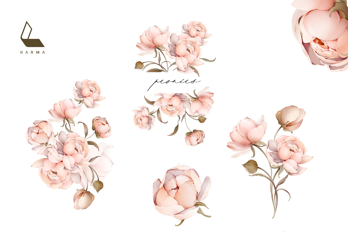 Peonies | Seamless pattern, a Pattern Graphic by Karma (Photo 13 of 15)