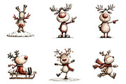 Quirky Reindeer Clip Art, an Illustration by CreationArt (Thumbnail 3 of 5)