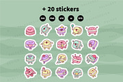 Macaron Character Bundle, a Food Illustration by Palau (Thumbnail 9 of 9)