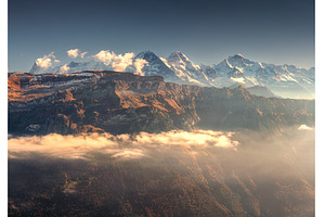 Panoramic aerial view of the Swiss, a Nature Photo by den-belitsky