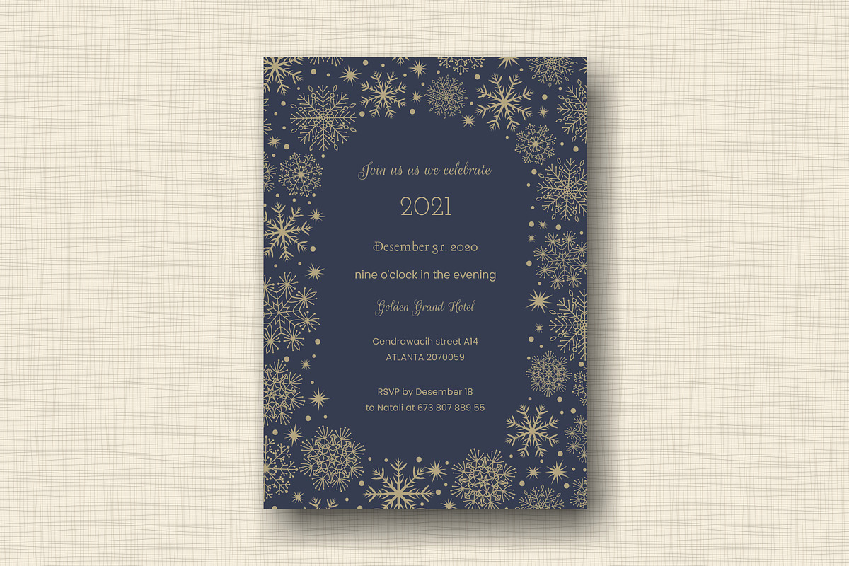 New year invitation set, an Invitation Template by NataLito (Photo 3 of 4)