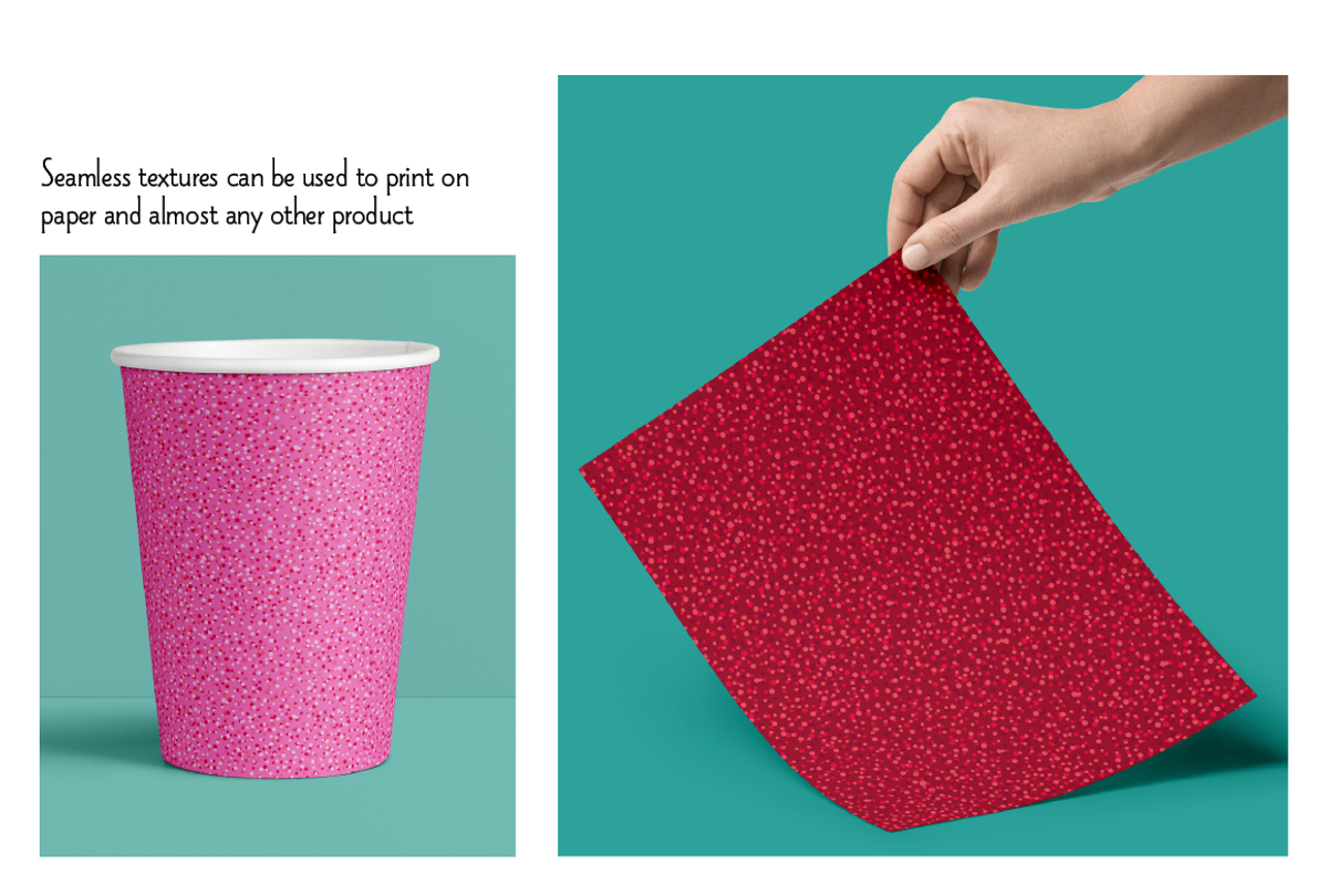 Seamless Pink, Red, & Gold Glitter preview 2