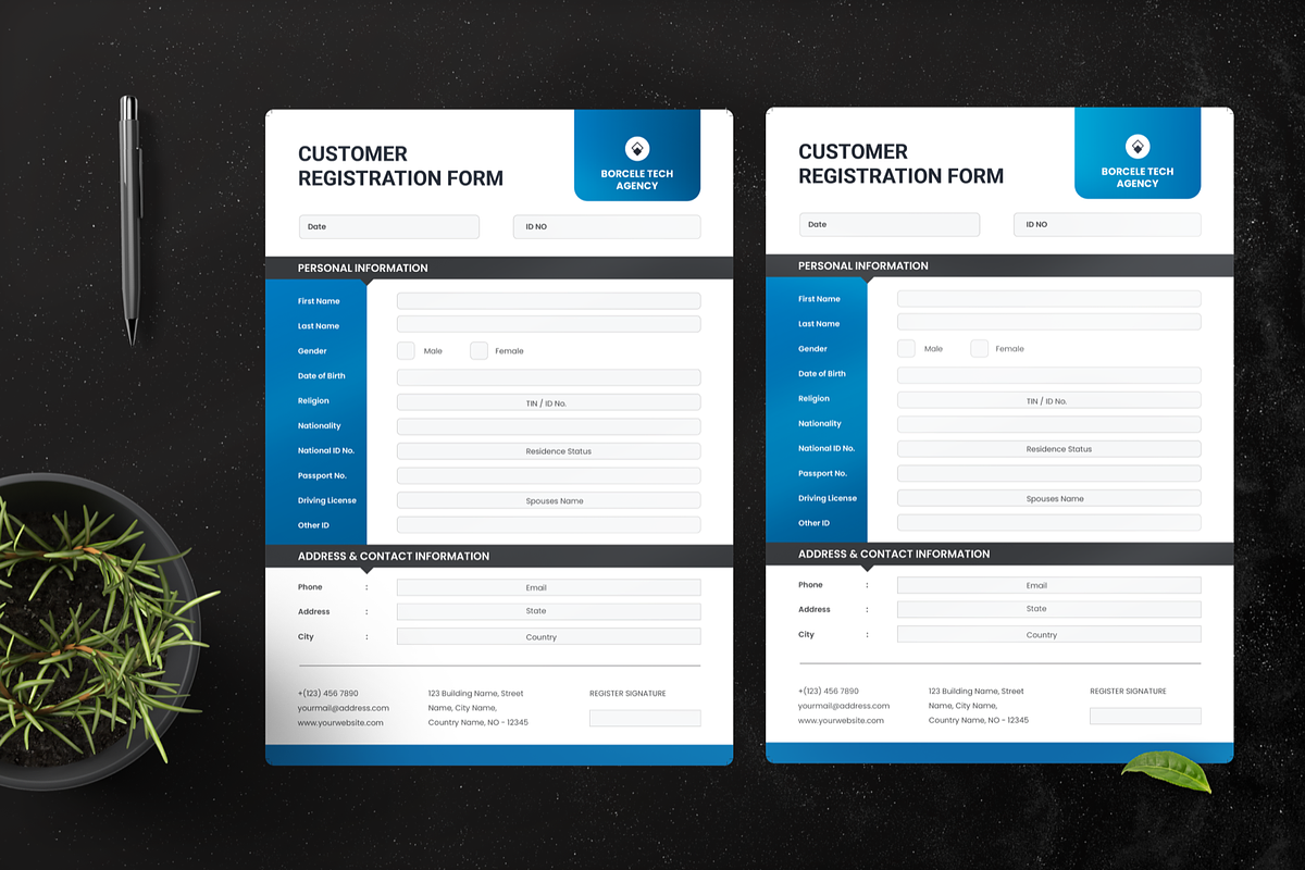 Minimalist Registration Form, a Print Template by Annora Studio (Photo 2 of 4)