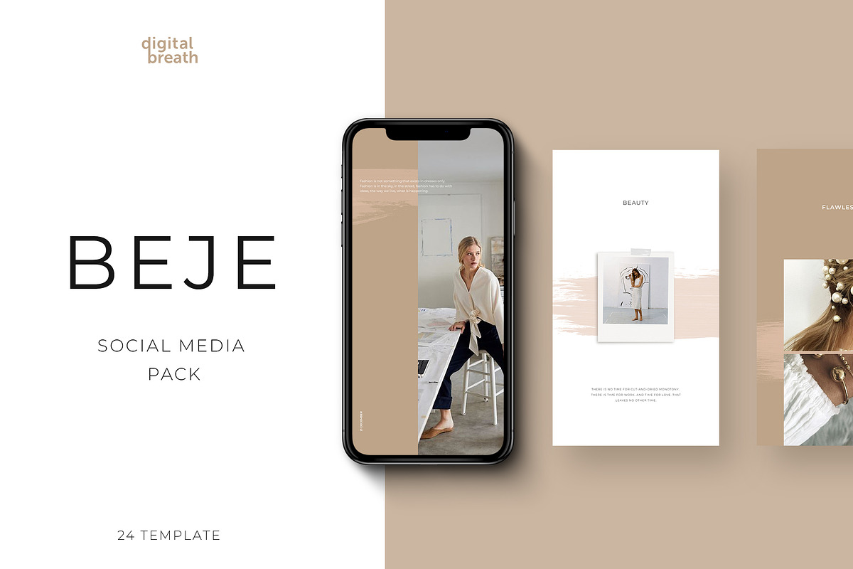 BEJE social media pack, a Social Media Template by Digital Breath templates (Photo 1 of 6)