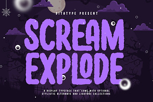 Scream Explode, a Symbol Font by Ditatype
