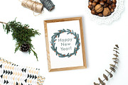 Christmas frame clipart, a Decorative Illustration by CreativeByLu (Thumbnail 4 of 5)