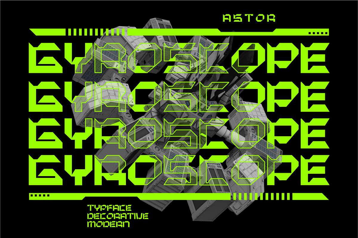 ASTOR - Futuristic Display Font, a Font by Vroz Studio (Photo 4 of 8)