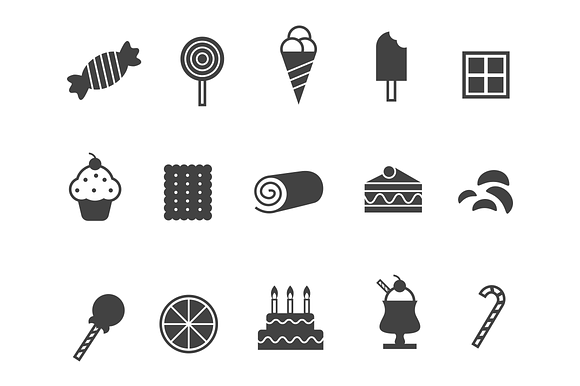 12 Sweet And Confectionary Icons