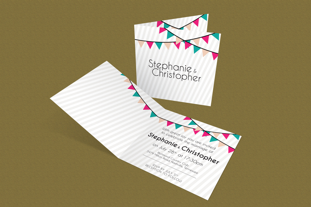 Party Flags Wedding Suite, an Invitation Template by Elegrad Design Agency (Photo 11 of 11)