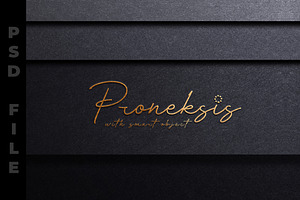 Luxury Mockup - Golden Embossed