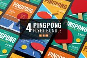 4 Pingpong flyer template Bundle, a Flyer Template by Sandypramana (Thumbnail 1 of 3)