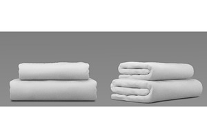 Clean white towels stacked for, an Object Illustration by art PVP - market