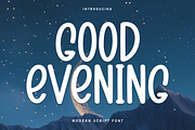 Good Evening | Script Font, a Script Font by Scratchones (Thumbnail 1 of 8)