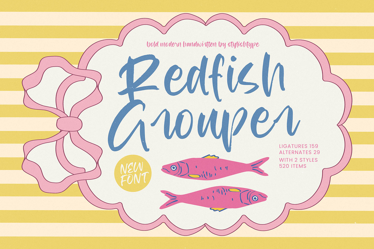 Redfish Grouper Bold Modern Handwr, a Script Font by stylishtype.co (Photo 1 of 20)