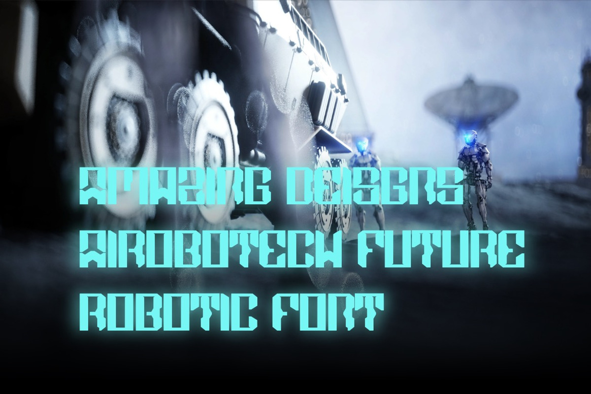 Airobotech - Future Sans Serif Font, a Sans Serif Font by Dhabee (Photo 4 of 7)