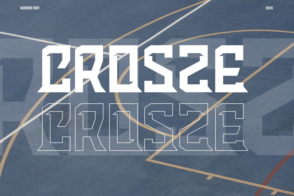 Crosze - Sport Display Font, a Sans Serif Font by Dhabee (Photo 10 of 11)